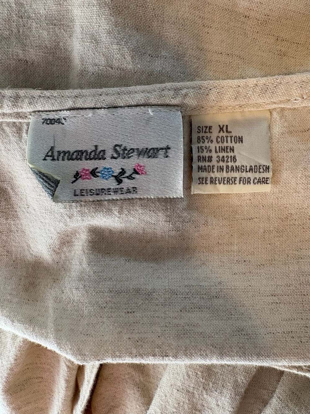 Vintage Amanda Stewart Embroidered Cottagecore Dress XL - Picture 5 of 5